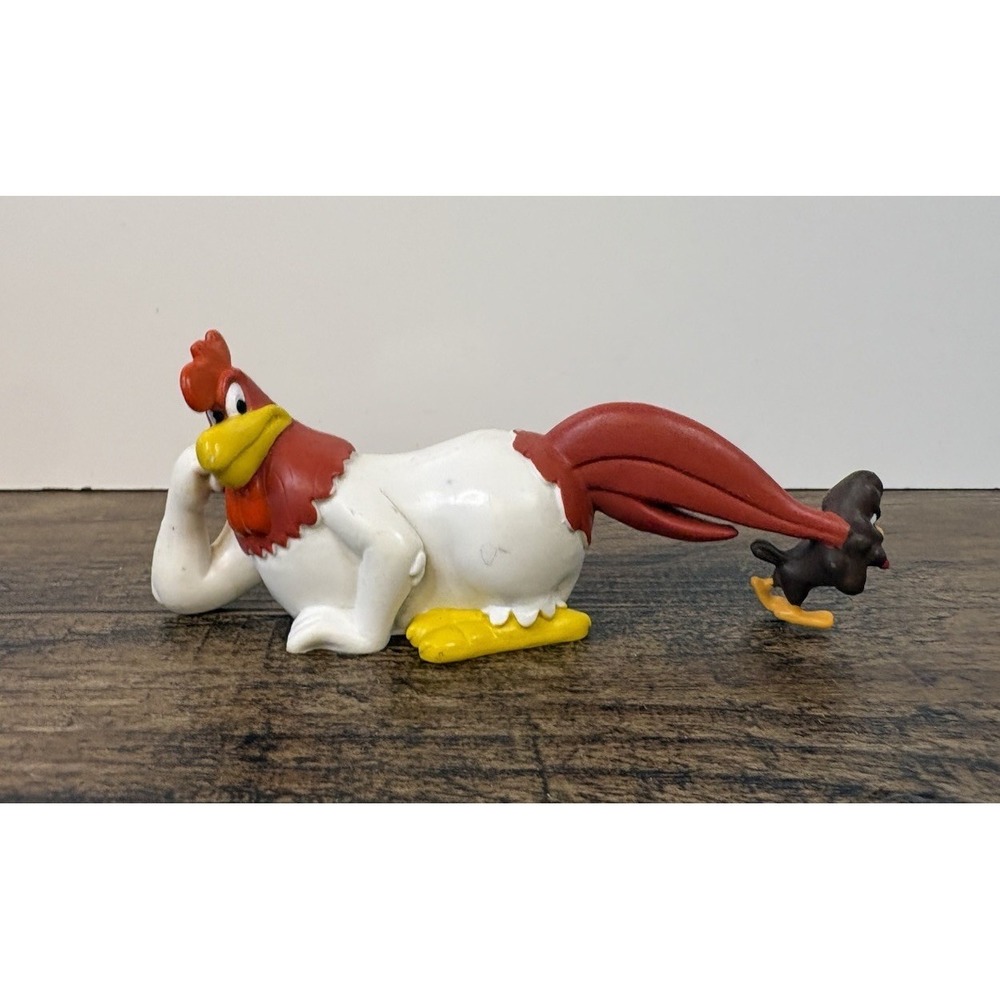 Vintage Looney Tunes 4.5" Foghorn Leghorn & Henry Hawk PVC Figure